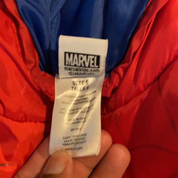 Marvel Spider-Man short sleeve rain coat size 6 - Picture 3 of 3